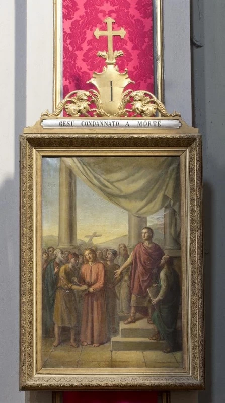 Via Crucis - Gesù cristo condannato a morte, 1896, 1897, chiesa della Trasfigurazione di N.S.G.C., Breno (BS)